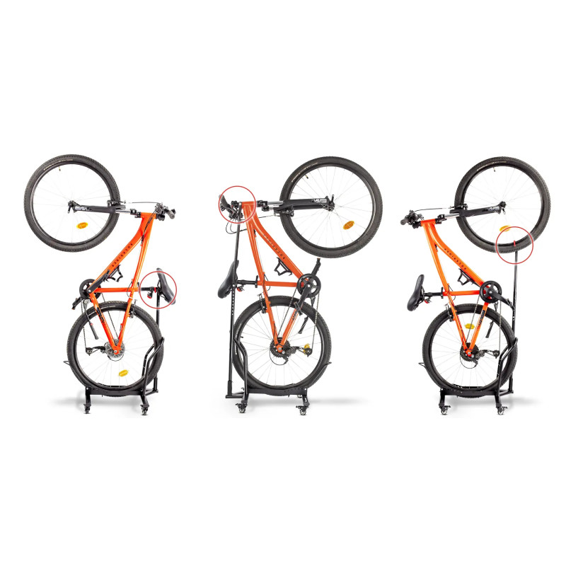Bike stand with wheels